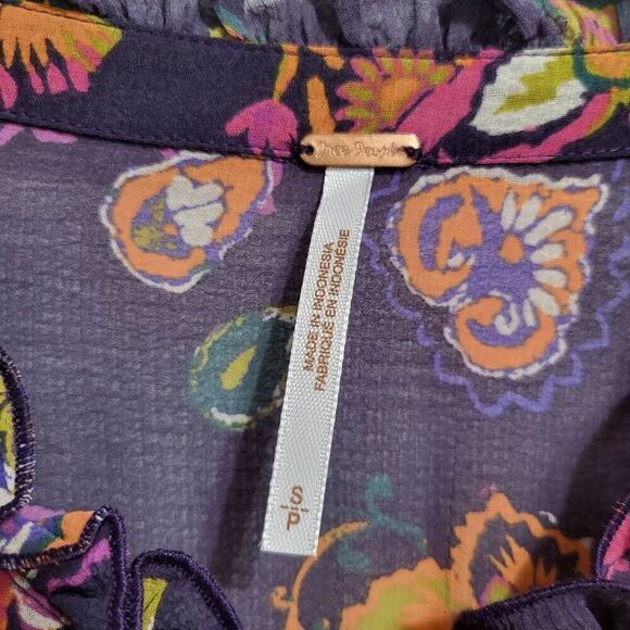 Free People Ladies Ibiza Nights Mini Dress in Purple/ Plum Combo, Size s - Picture 8 of 9